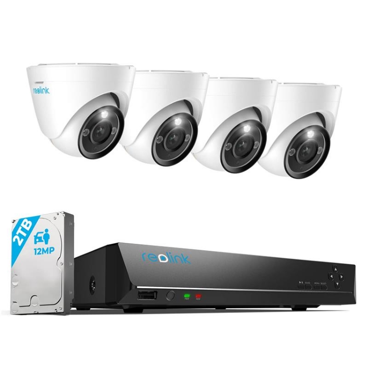  Зображення Комплект відеоспостереження Reolink RLK8-1200D4-A 2.8 mm 